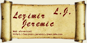 Ležimir Jeremić vizit kartica